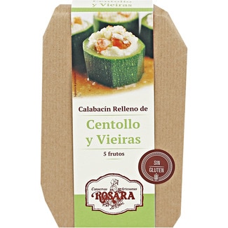 ROSARA calabacín relleno de centollo y vieiras lata 250 g