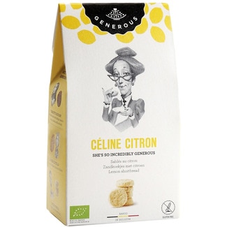 GENEROUS Céline Citron glutenfreie Bio-Zitronenkekse Behälter 100 g