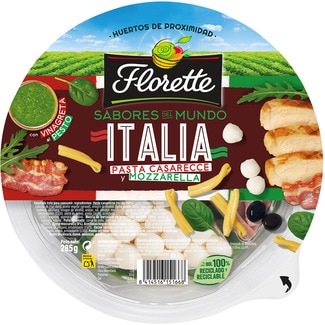 FLORETTE Ensalada Completa Italia pasta mozarella tarrina 285 g