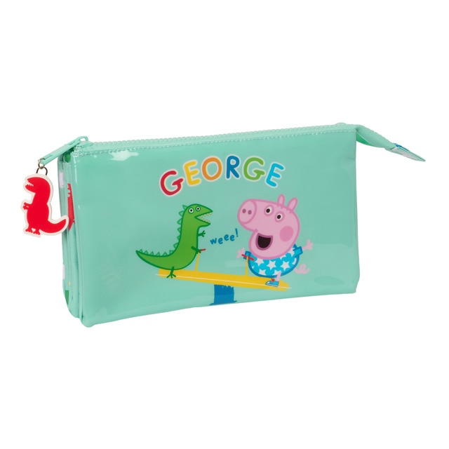Portatodo triple Peppa Pig Safta verde menta.