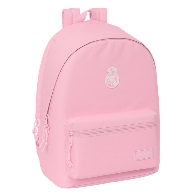 Mochila doble para portatil 15,6' + usb Real Madrid C.F. chica rosa.