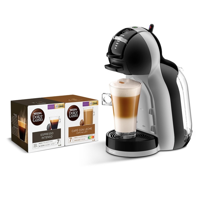 De’Longhi – Cafetera espresso automática De’Longhi Mini Me Thermoblock ED155 para cápsulas Nescafé Dolce Gusto + 2 packs de café.