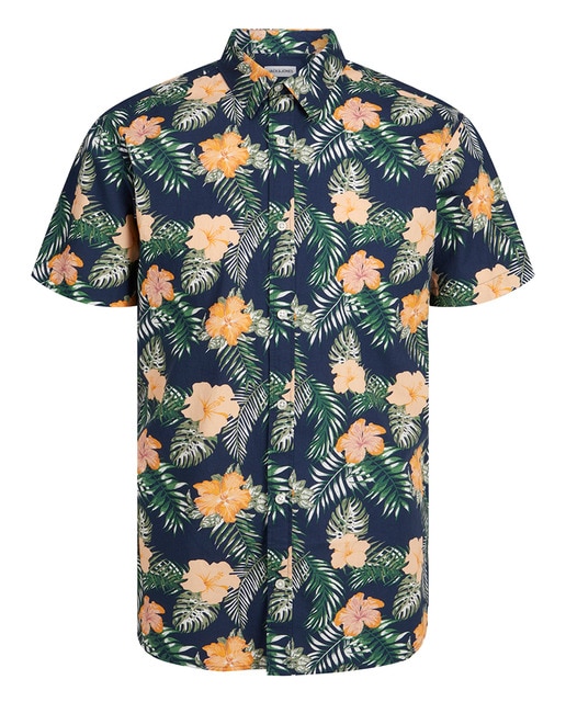 Camisa manga corta de hombre con estampado floral