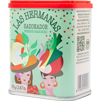 LAS HERMANAS sazonador de vegetales en polvo con base principal de pimentón de la Vera lata 70 g