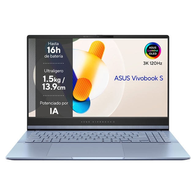 Portátil ASUS Vivobook S 15 OLED S5506MA-MA048W, Intel Core Ultra 7, 16GB, 1TB SSD, 15,6