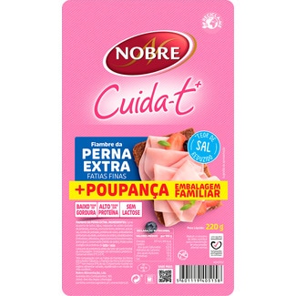 Nobre Fiambre Perna Fatias Extra Finas  -  Familiar unidade 220 g
