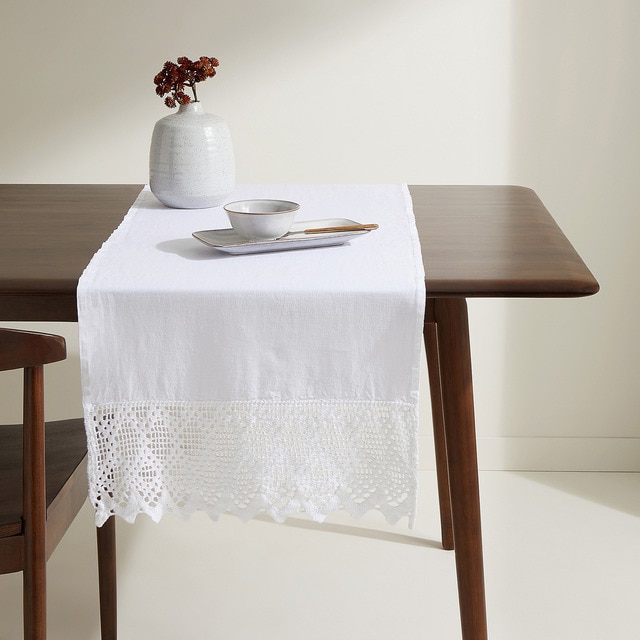 Camino de mesa lino Crochet El Corte Inglés