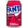 FANTA ZERO refresco de frambuesa con gas sin azúcares añadidos lata 33 cl
