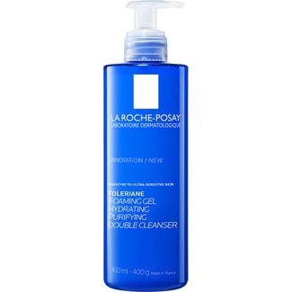 LA ROCHE POSAY Toleriane gel espumoso doble limpiador suave de uso diario hidratante y purificante dosificador 400 ml apto para pieles sensibles y ultrasensibles