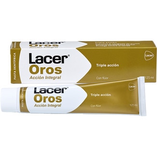 LACER Oros pasta dentífrica protección bucodental integral con flúor tubo 125 ml