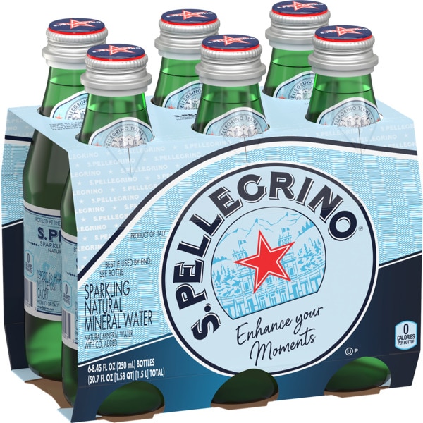 Água com Gás Pack 6 unidades garrafa 25 cl