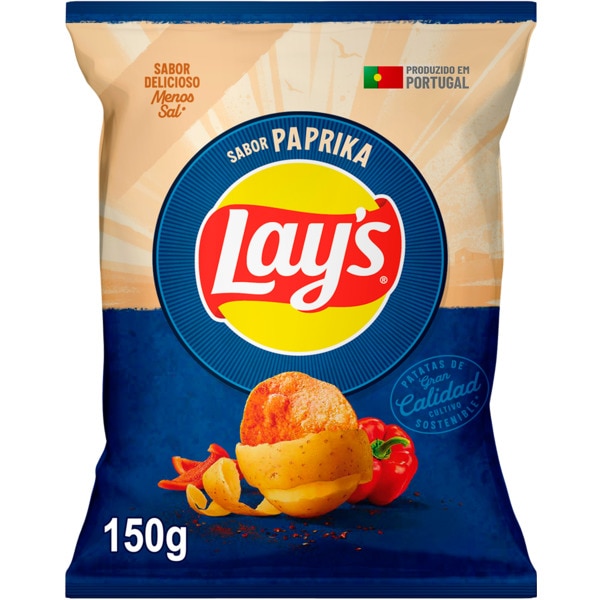 Batatas Fritas sabor Paprika embalagem 150 g