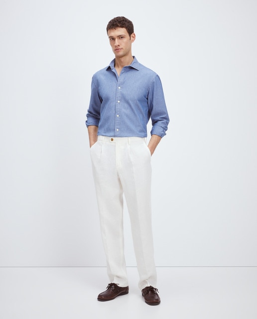Pantalón de hombre sport 100% lino Fit Classic