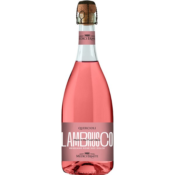 Lambrusco sweet rosé wine from Italy bottle 75 cl