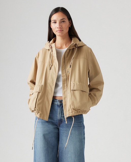 Chaqueta de mujer con capucha ajustable
