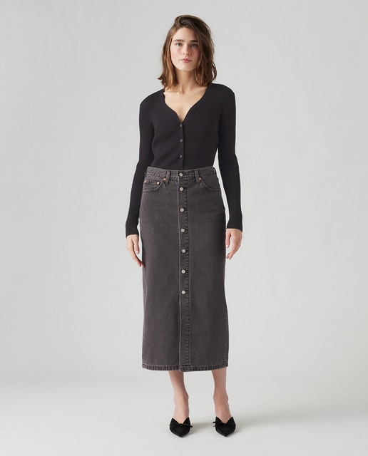 Falda vaquera Button Midi™