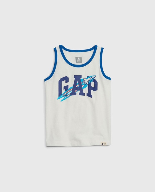 Camiseta de niño sin mangas y print delantero