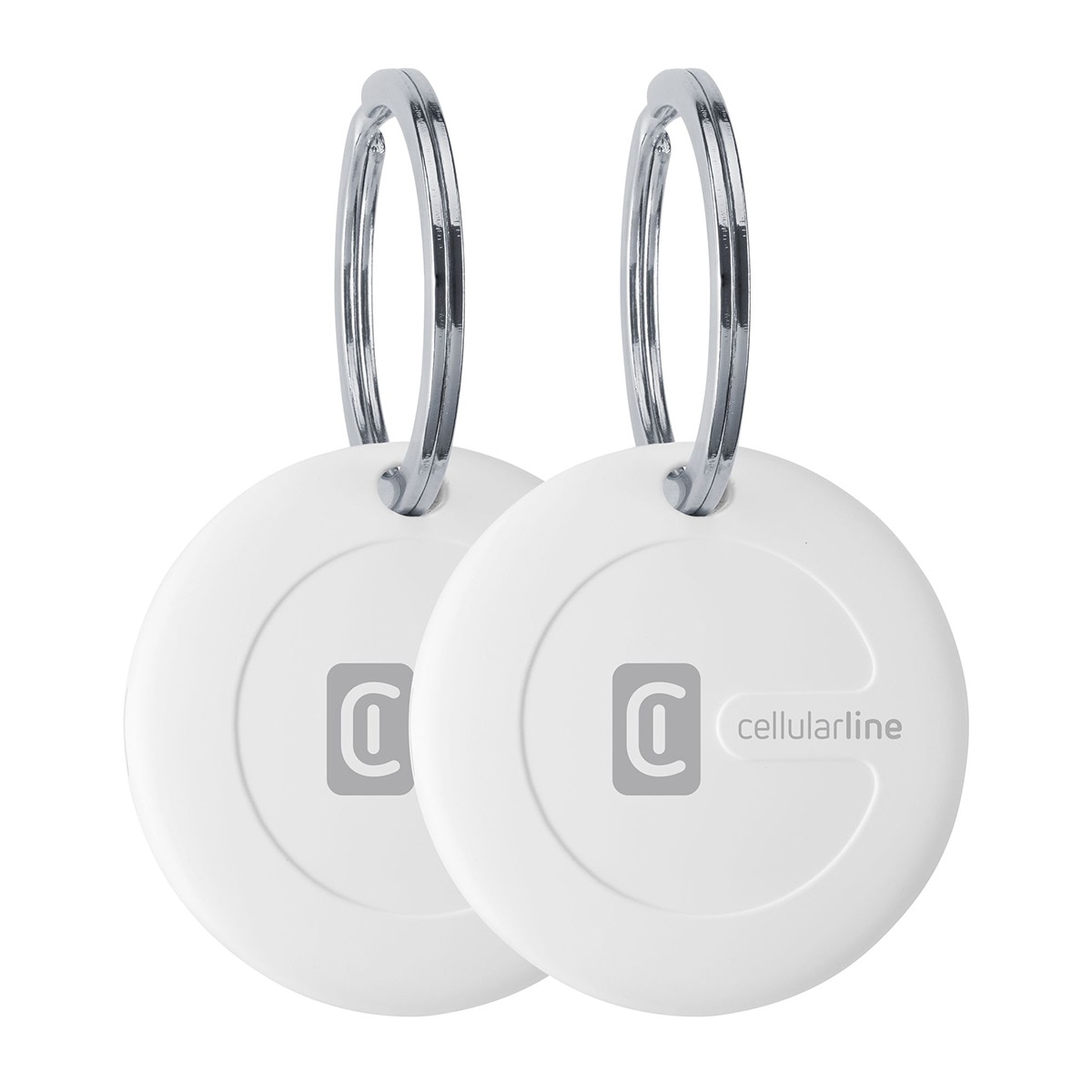 Cellular Line - Localizador de objetos Cellularline Tracy, Bluetooth, 2 unidades, iOS compatible.