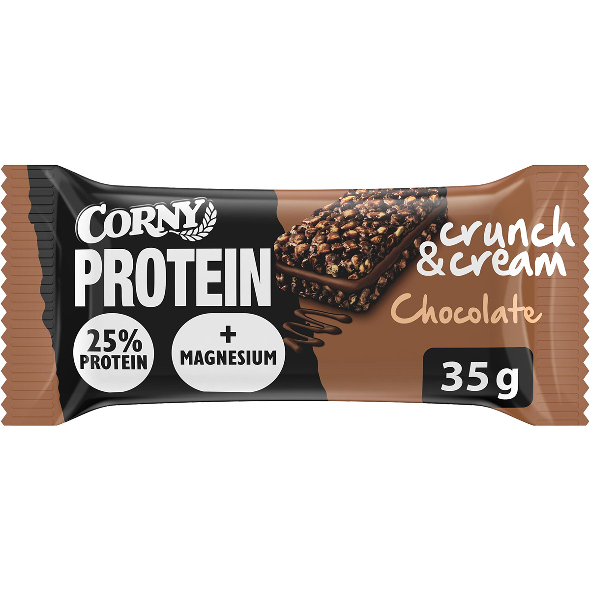 Protein barrita de proteínas de chocolate con 25% de proteína con magnesio