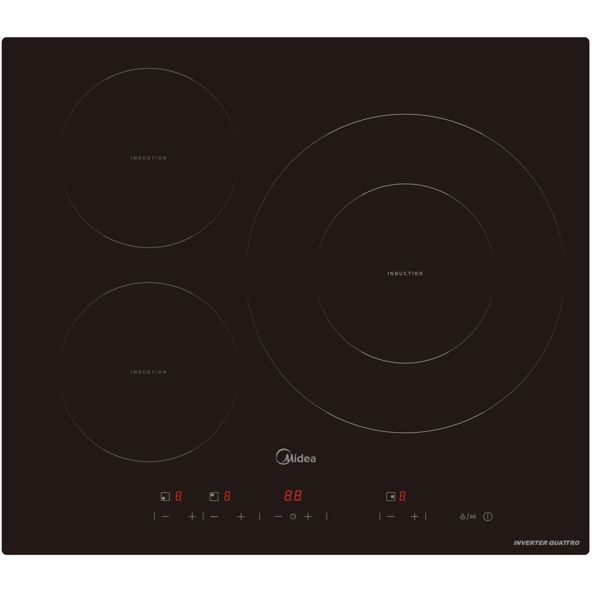 Midea – Placa inducción Midea con 3 zonas de cocción – MIH740T467K0.