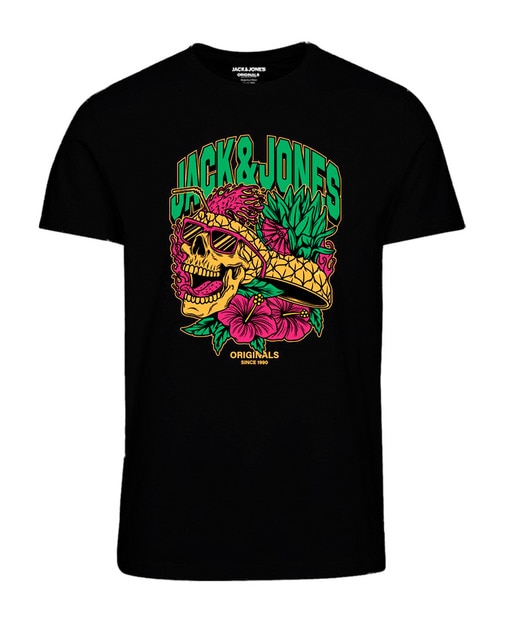 Camiseta de mangas cortas con print frontal de hombre