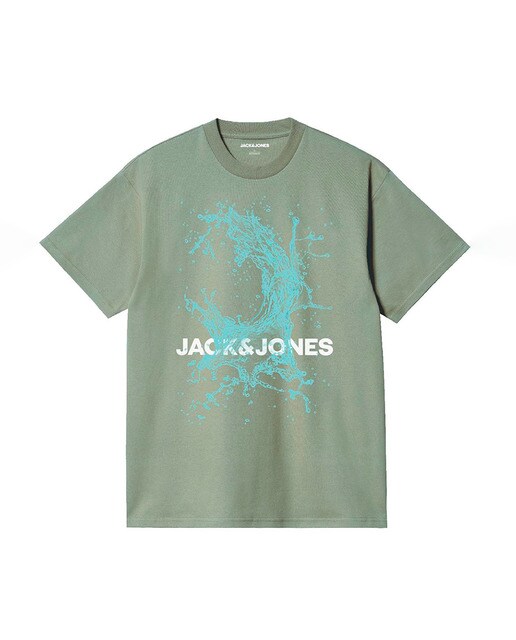 Camiseta de mangas cortas con print frontal de hombre