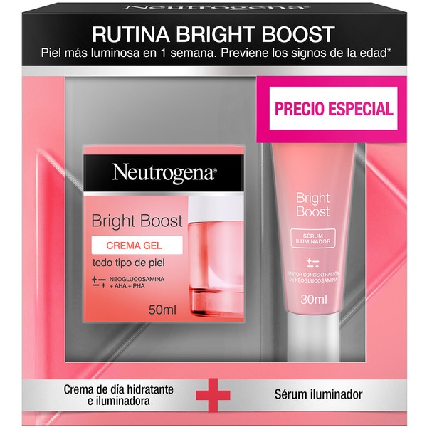 Bright Boost Pack Gesichtsgel gegen Alterung 50 ml + Bright Boost Leuchtkraftserum für das Gesicht 30 ml