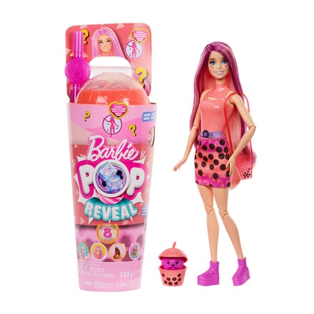  Pop Reveal Muñeca rubia con mechas rosas