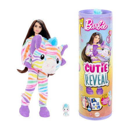  Cutie Reveal Muñeca con disfraz de cebra de colores
