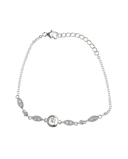 Pulsera lágrimas circonitas plata