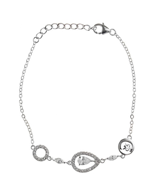 Pulsera lágrimas/círculos plata