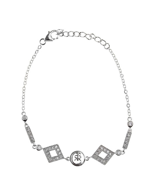 Pulsera rombos plata