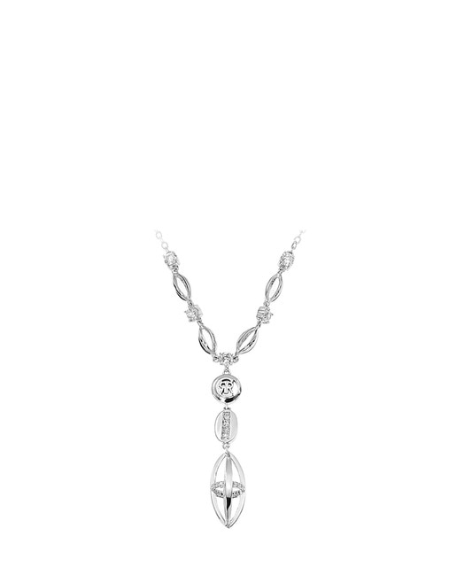 Collar óvalo troquelado plata