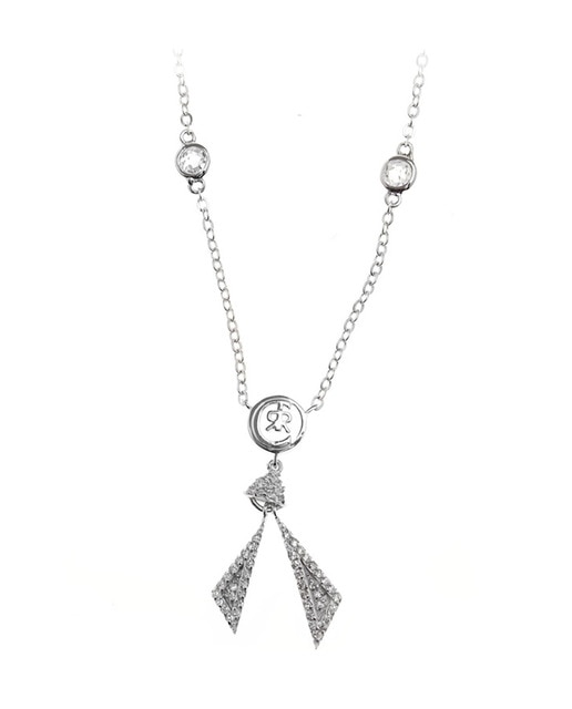 Collar rombo partido plata
