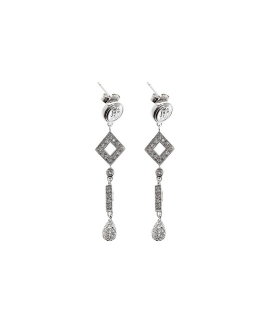 Pendientes geométricos plata