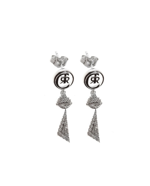Pendientes triángulo plata