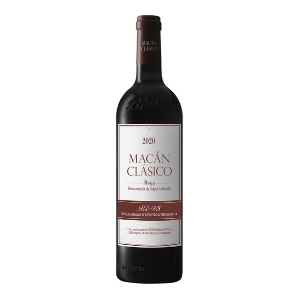 Clásico vino tinto crianza DOCa Rioja botella 75 cl - Macan