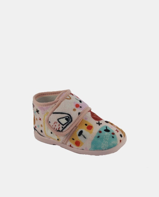 Zapatillas de casa de bebé con estampado de osos.