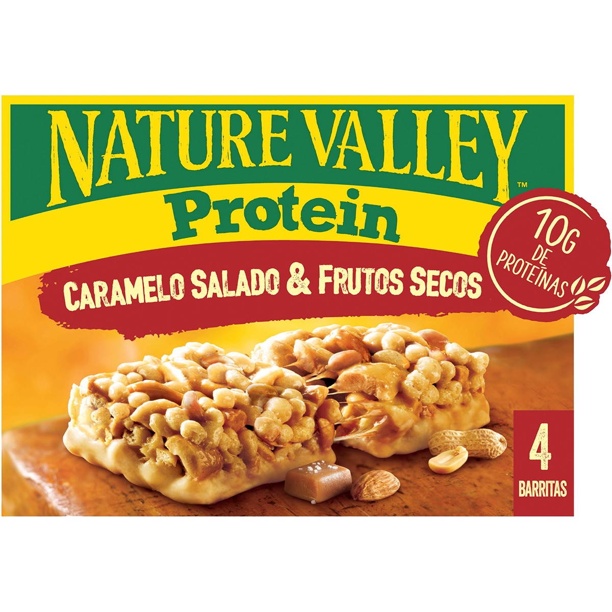 Protein barritas de caramelo salado y frutos secos 4 unidades