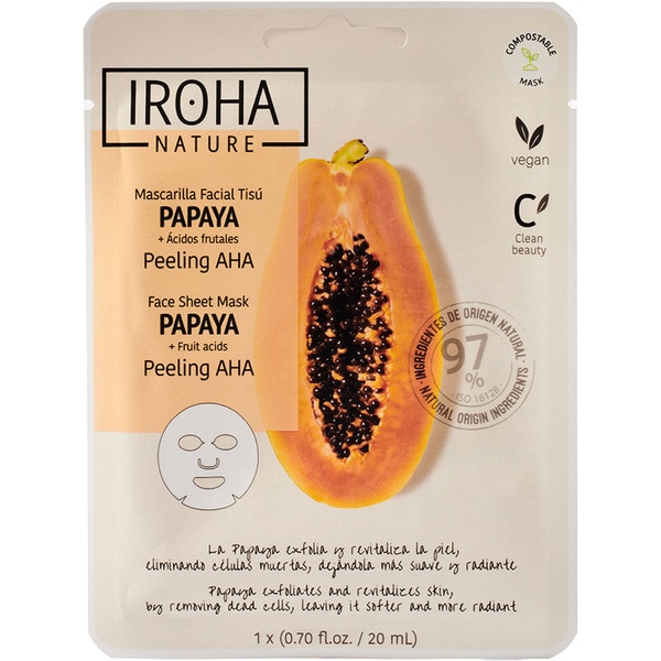 mascarilla facial Peeling AHA Papaya + ácidos frutales sachet 1 each