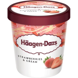 Haagen-Dazs Gelado de Morango e Nata embalagem 460 ml