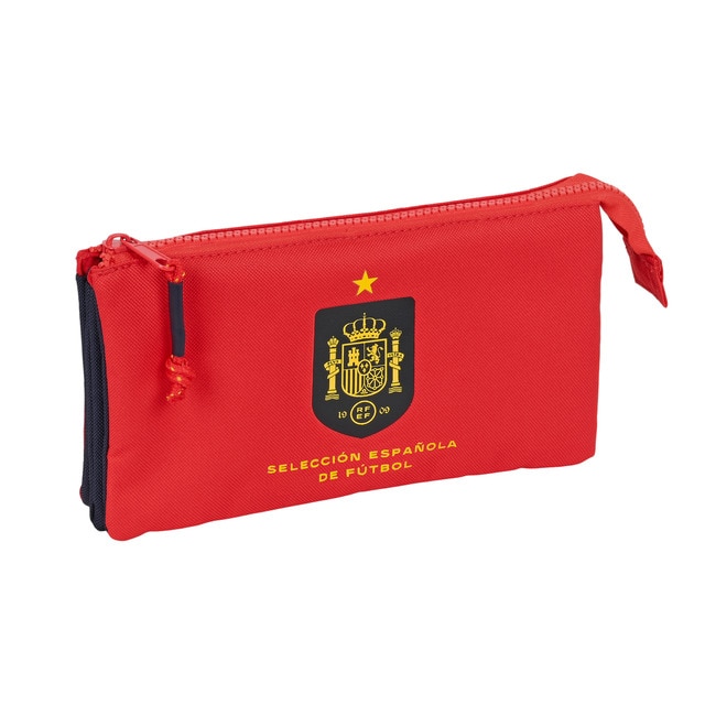Portatodo triple Seleccion Española Safta roja y azul.