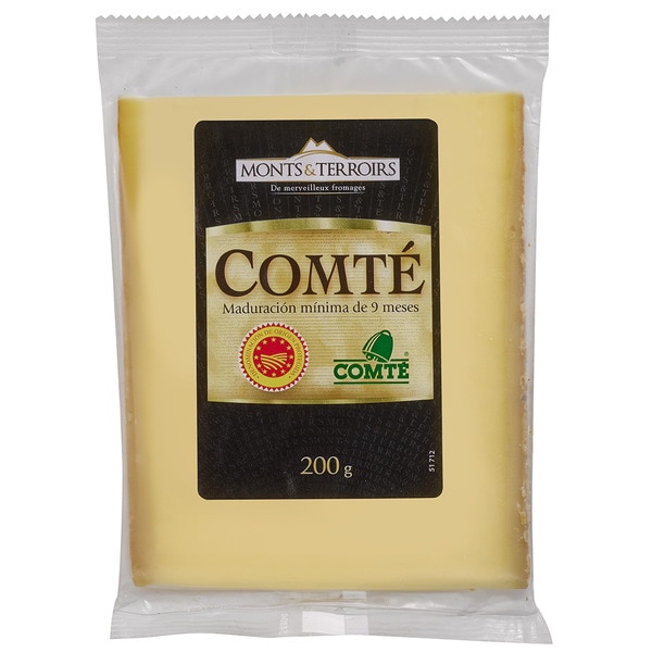 queso francés de vaca cremoso sabor con un toque de avellana envase 200 g elaborado con leche cruda DOP Comté- Francia
