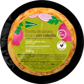 El Corte Inglés Mini Tortilha de Batata Fresca com Cebola embalagem 200 g