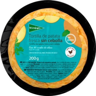El Corte Inglés Mini Tortilha de Batata Fresca sem Cebola embalagem 200 g