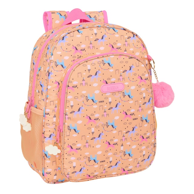 Mochila junior adaptable a carro Berreca Safta multicolor.
