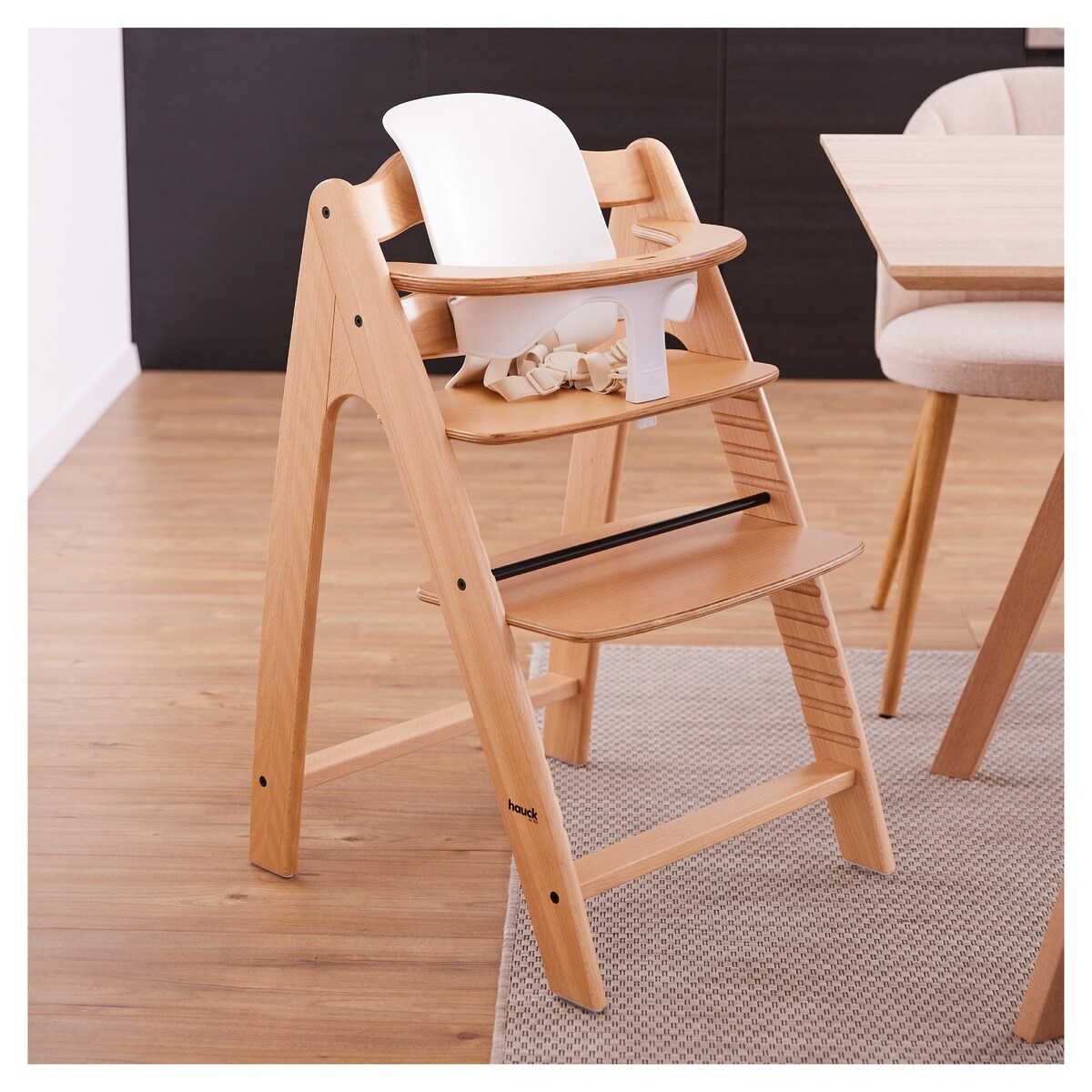 Assento para Cadeira de Refeição de Madeira Highchair Baby Seat Branco-26