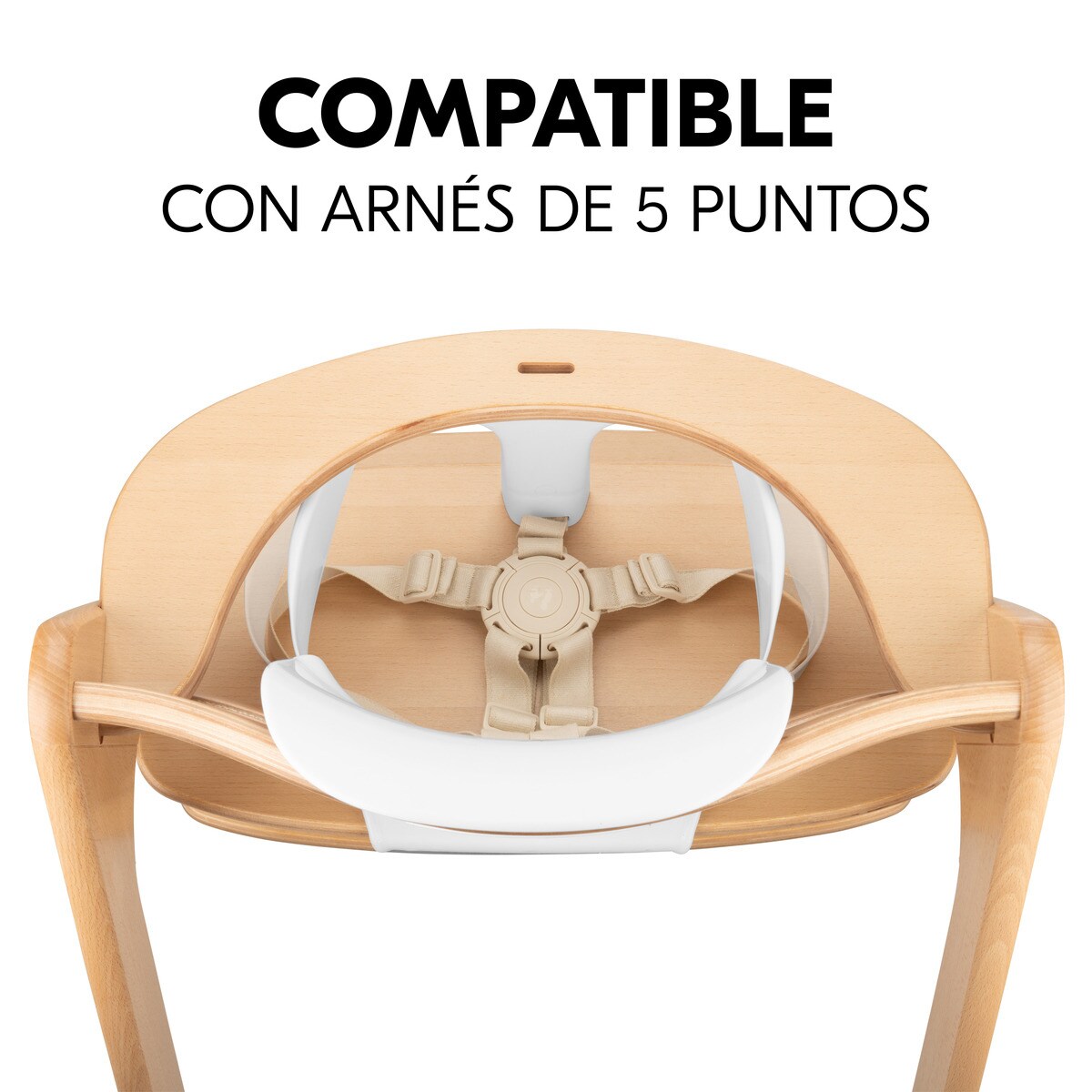 Assento para Cadeira de Refeição de Madeira Highchair Baby Seat Branco-7