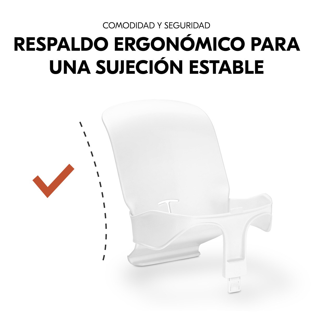 Assento para Cadeira de Refeição de Madeira Highchair Baby Seat Branco-5