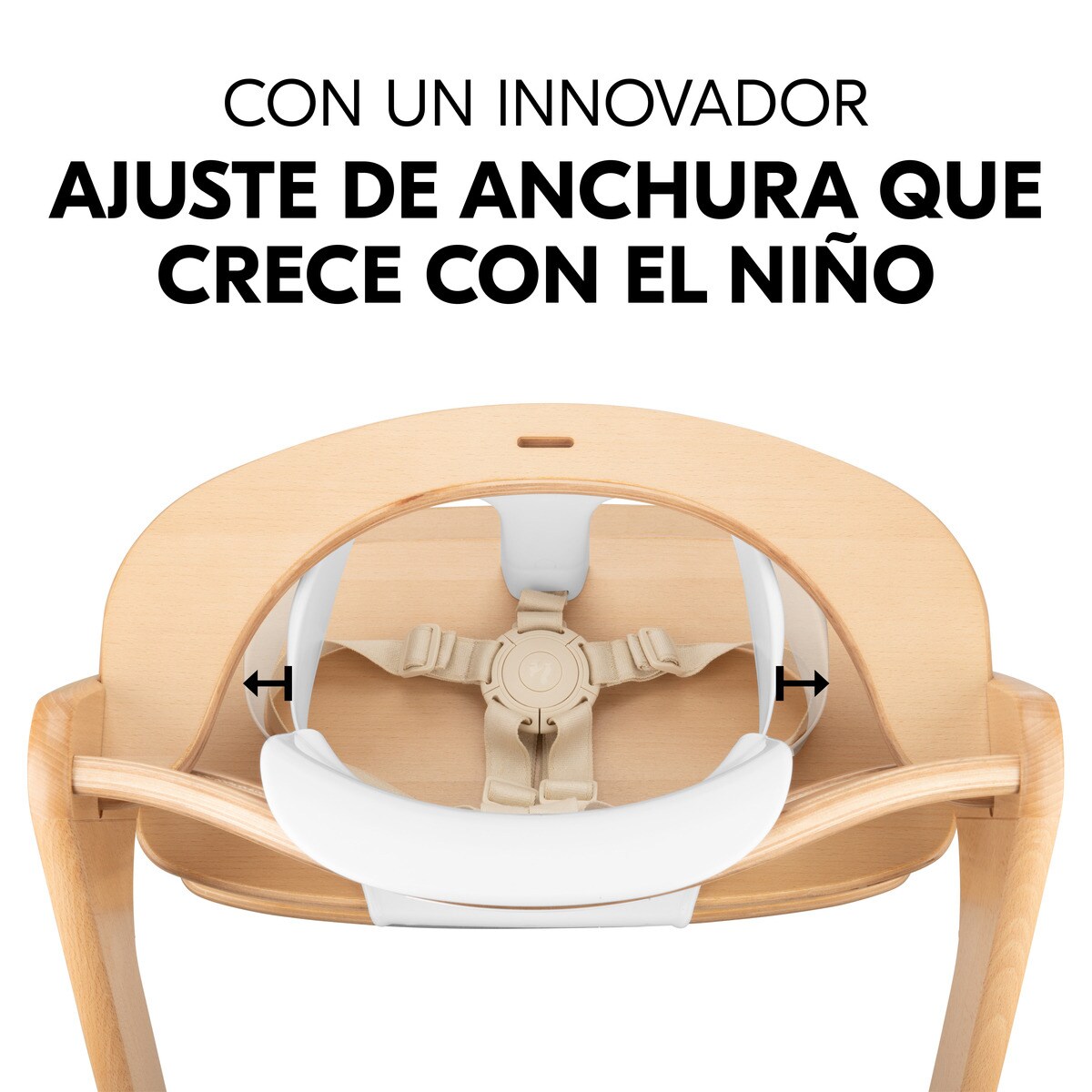 Assento para Cadeira de Refeição de Madeira Highchair Baby Seat Branco-4